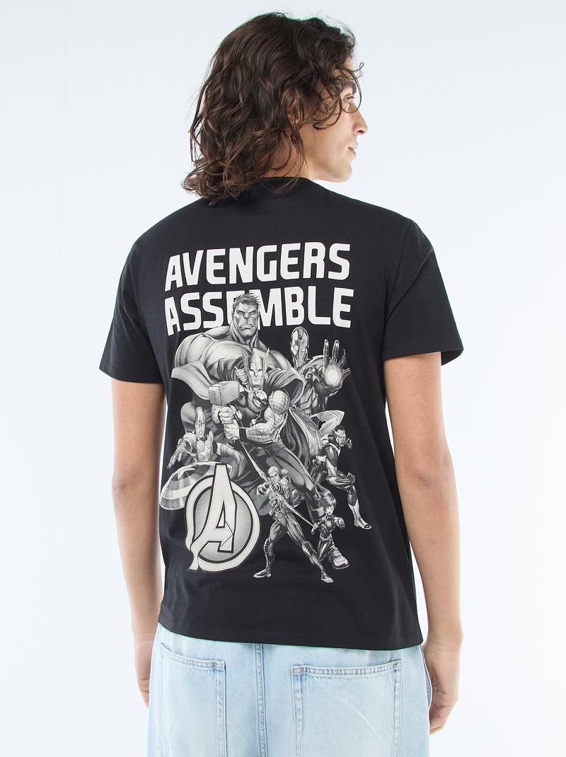 T-shirt regular 'Avengers' Noir - Kiabi