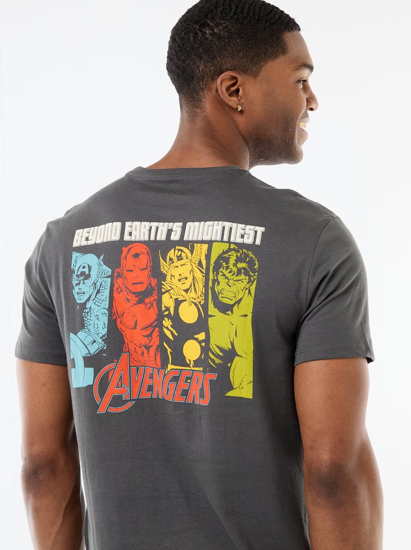 T-shirt regular 'Avengers' Noir - Kiabi
