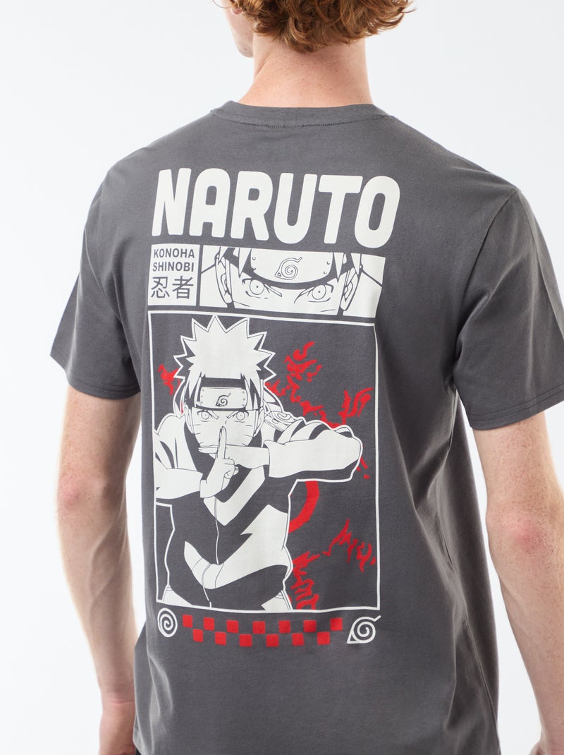 T-shirt 'Sahinler' 'Naruto' en coton Gris - Kiabi