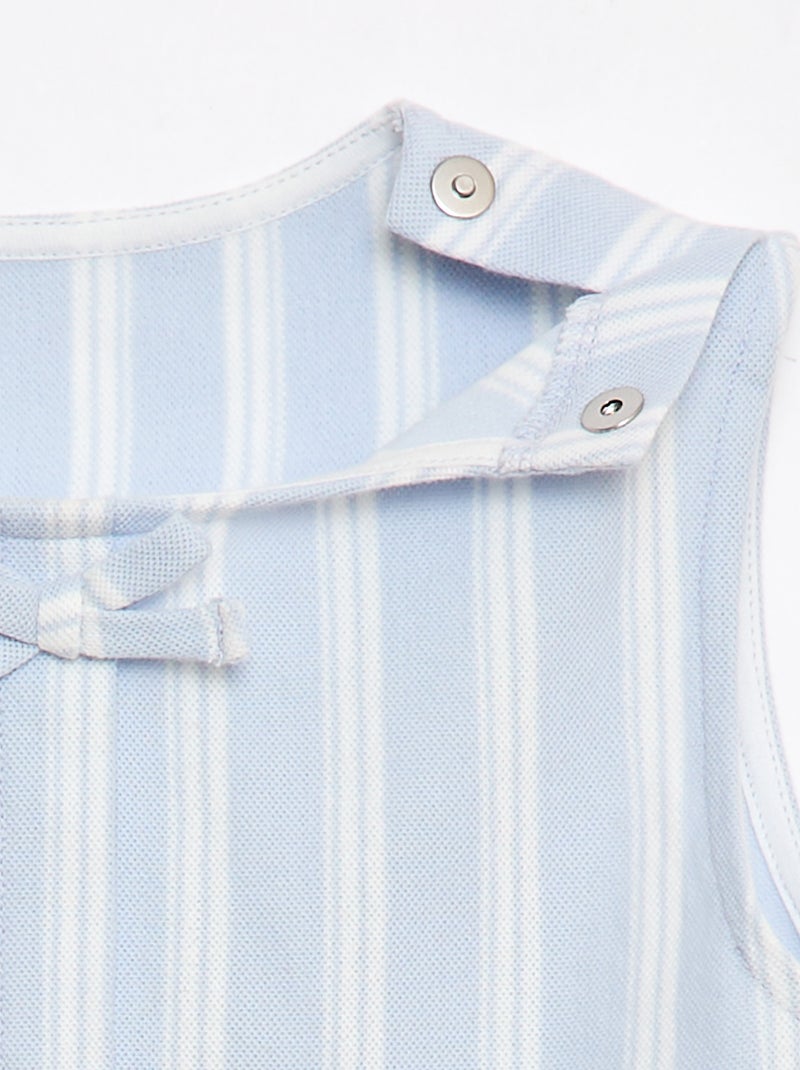 T-shirt sans manche avec noeuds fantaisies - collection facile à enfiler Bleu - Kiabi