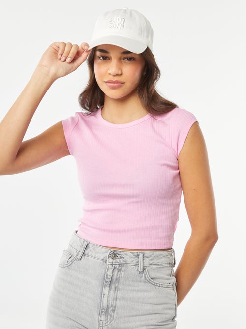 T-shirt sans manches avec ouverture dans le bas du dos - Kiabi