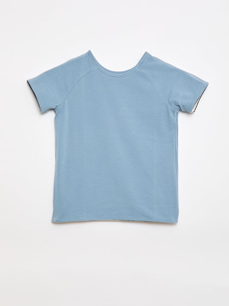 T-shirt sans sens & réversible à manches courtes Bleu - Kiabi