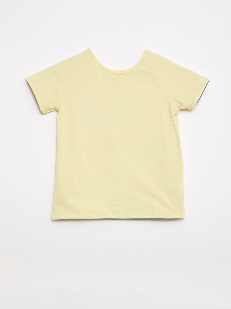 T-shirt sans sens & réversible à manches courtes Kaki - Kiabi