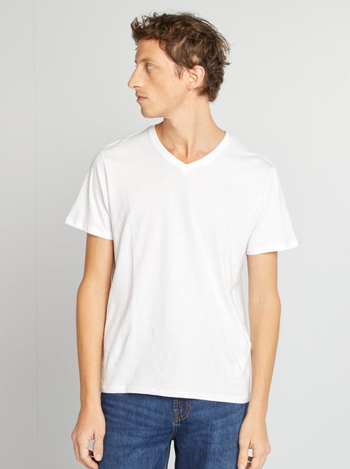 T-shirt scollo a V - Kiabi