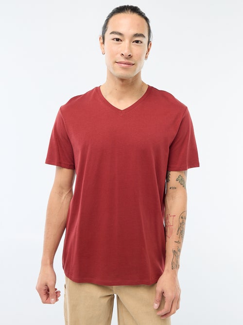 T-shirt scollo a V - Kiabi
