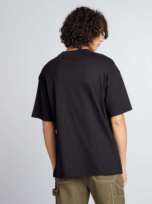T-shirt scollo tondo in cotone - Kiabi