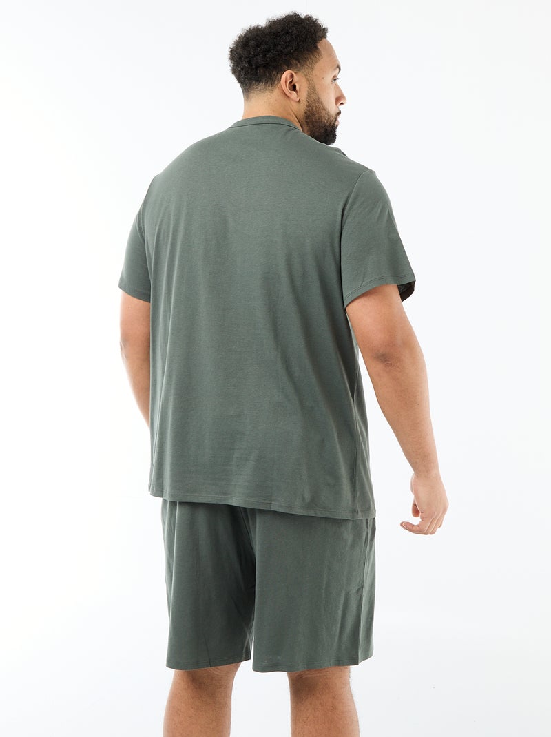 T-shirt & Shorts Pyjama Set - 2 pieces Green - Kiabi