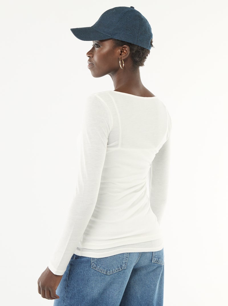 T-shirt smanicato 2-in-1 Bianco - Kiabi