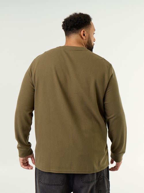 T-shirt spesso a girocollo e a maniche lunghe - Kiabi