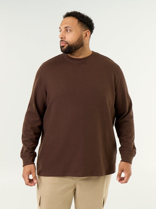 T-shirt spesso a girocollo e a maniche lunghe - Kiabi
