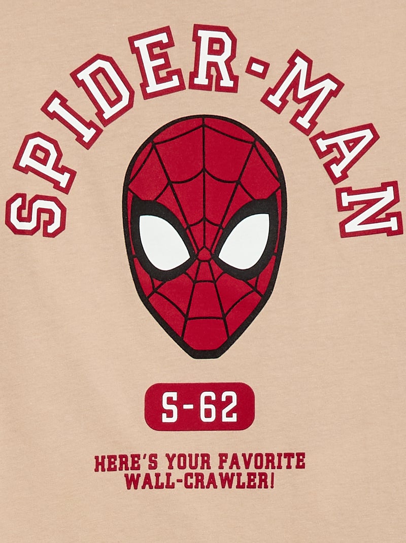 T-Shirt "Spider-Man" "Marvel" langärmlig Beige - Kiabi