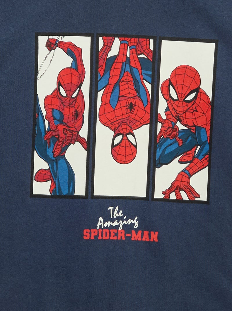 T-shirt 'Spider-Man' 'Marvel' manches courtes Bleu - Kiabi