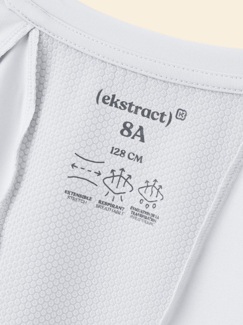 T-shirt sport fluido a maniche corte (Ekstract) Bianco - Kiabi