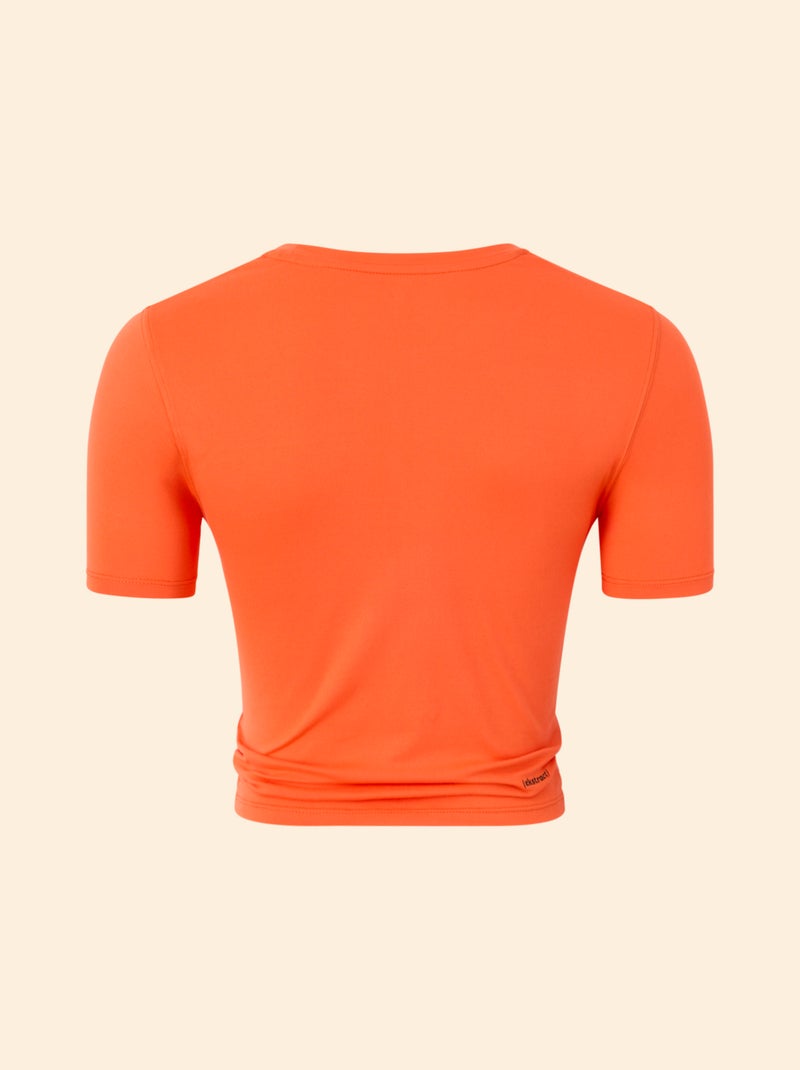T-shirt sportiva arricciata - (ekstract) Arancione - Kiabi