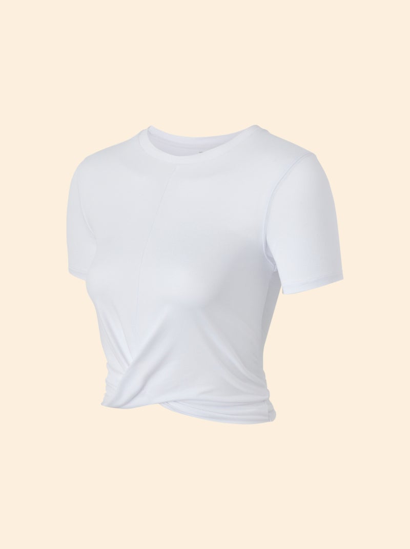 T-shirt sportiva arricciata - (ekstract) Bianco - Kiabi