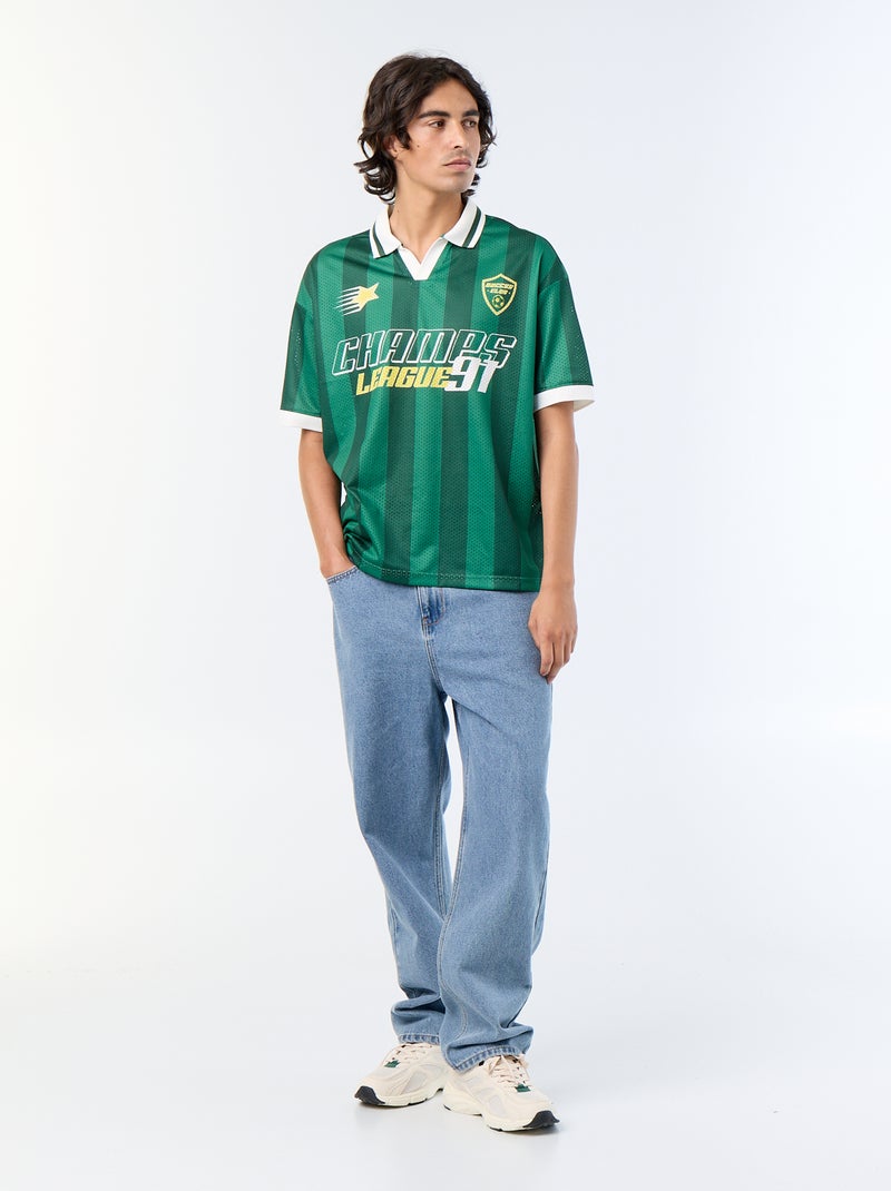 T-shirt sportiva con collo polo Verde - Kiabi