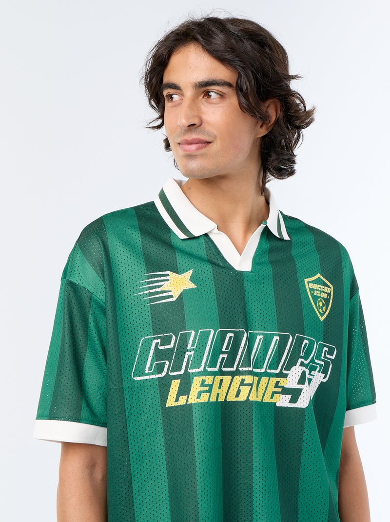 T-shirt sportiva con collo polo Verde - Kiabi