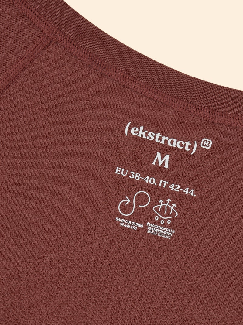T-shirt sportivo effetto seconda pelle - (ekstract) Marrone - Kiabi