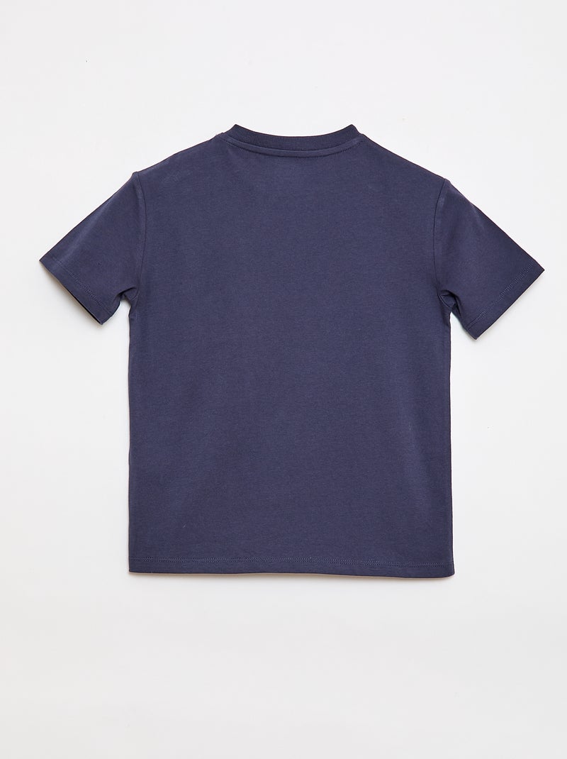 T-shirt stampata a maniche corte - Collezione facile da indossare Blu - Kiabi