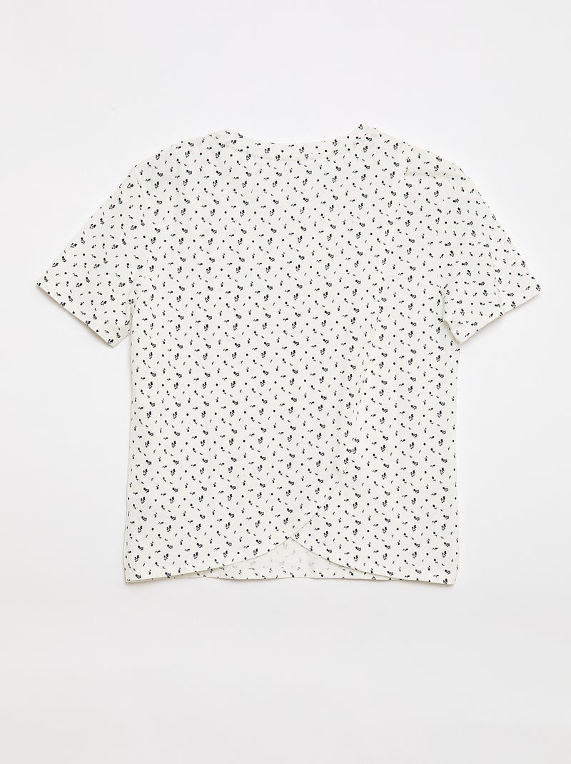 T-shirt stampata a maniche corte - Facile da indossare Bianco - Kiabi