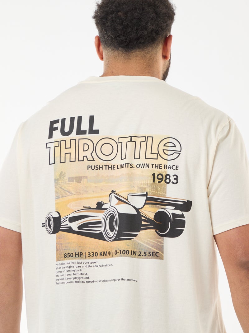 T-shirt stampata a maniche corte Bianco - Kiabi