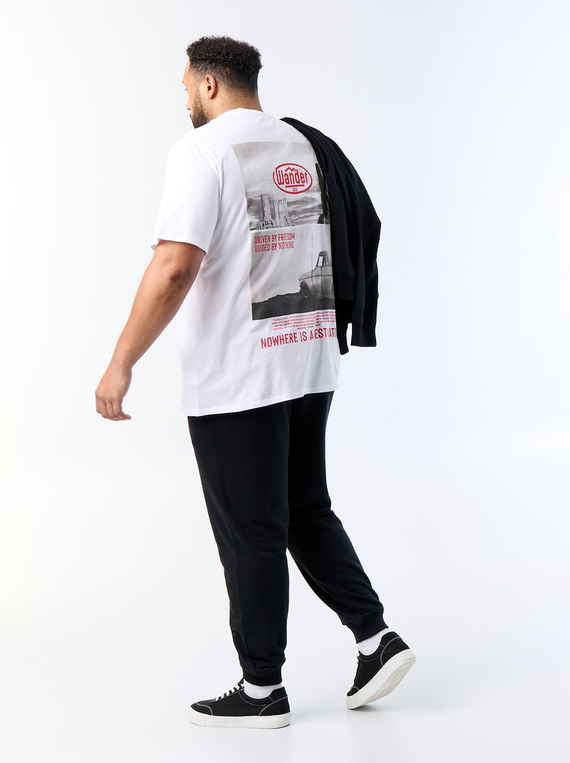T-shirt stampata a maniche corte Bianco - Kiabi