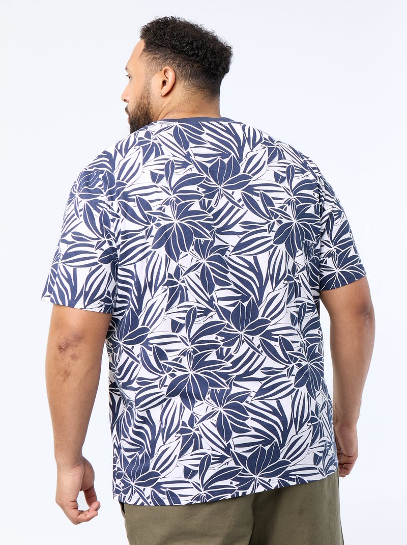 T-shirt stampata a maniche corte Blu - Kiabi