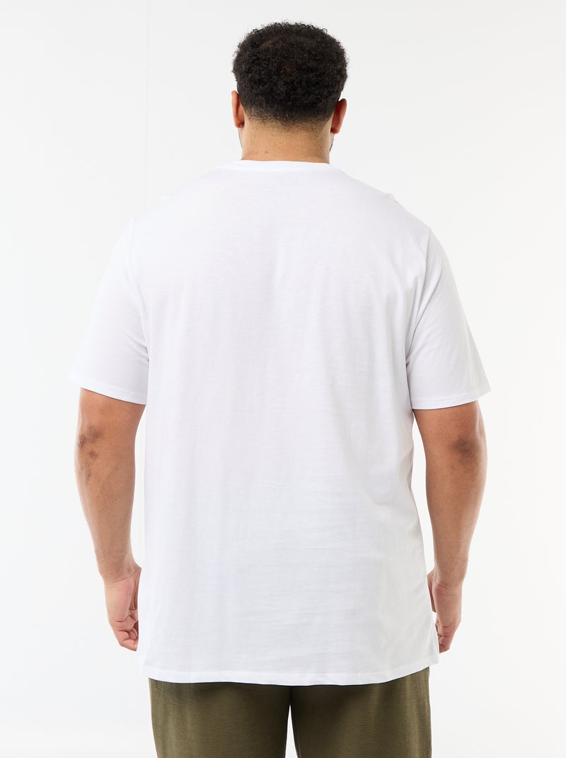 T-shirt stampata a maniche corte e girocollo Bianco - Kiabi