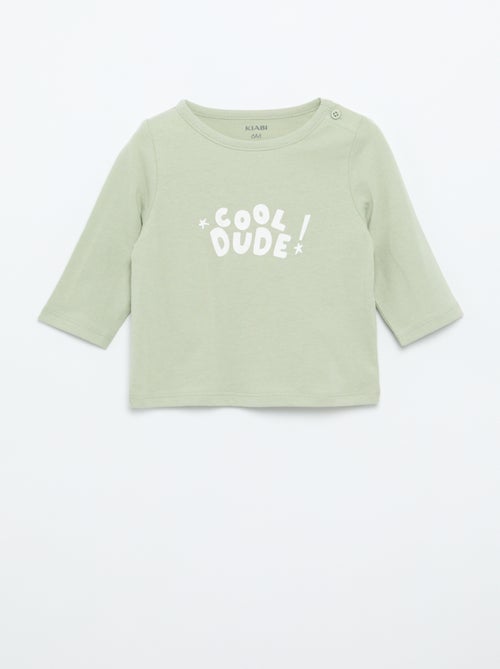 T-shirt stampata a maniche lunghe - Kiabi T-shirt stampata a maniche lunghe - Kiabi