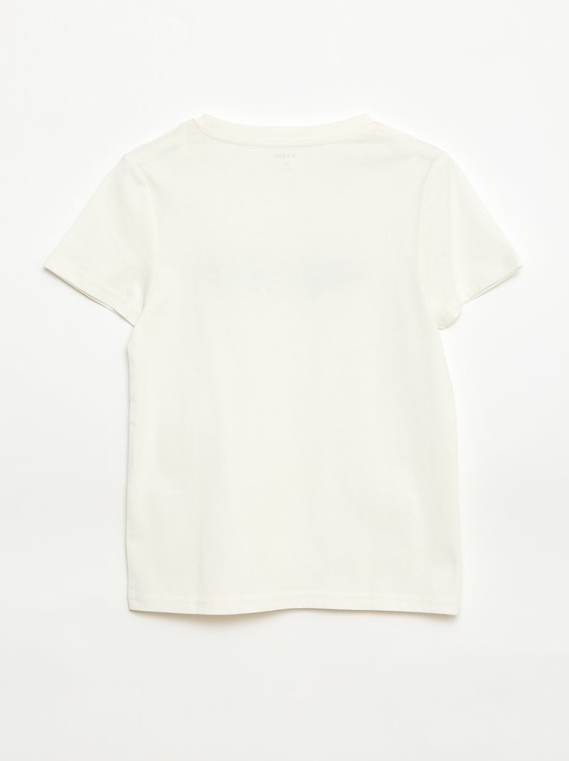 T-shirt stampata con messaggio Bianco - Kiabi