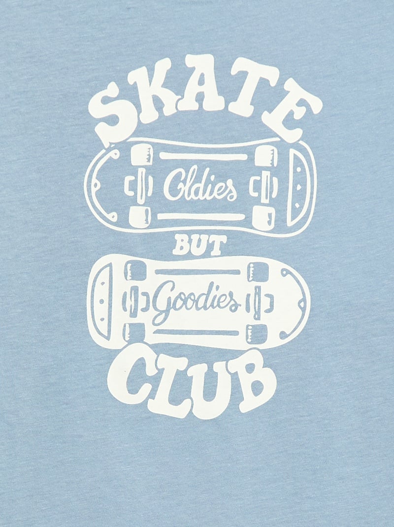 T-shirt stampata con messaggio Blu - Kiabi