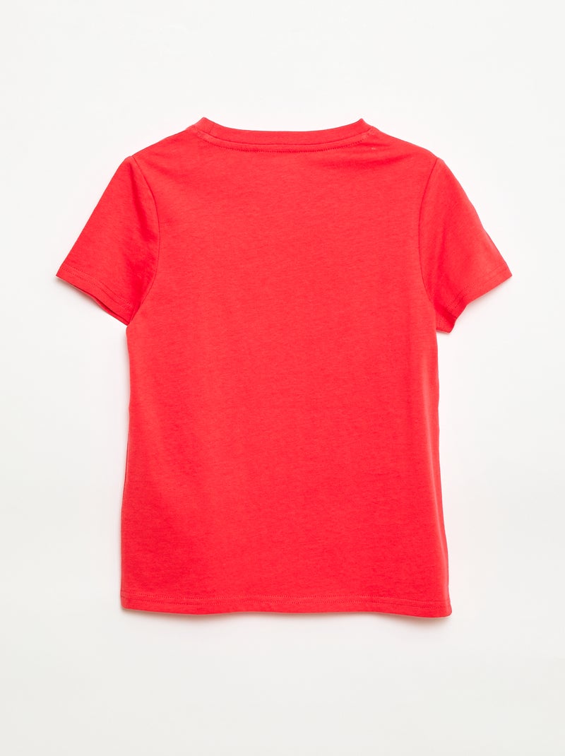 T-shirt stampata con messaggio Rosso - Kiabi