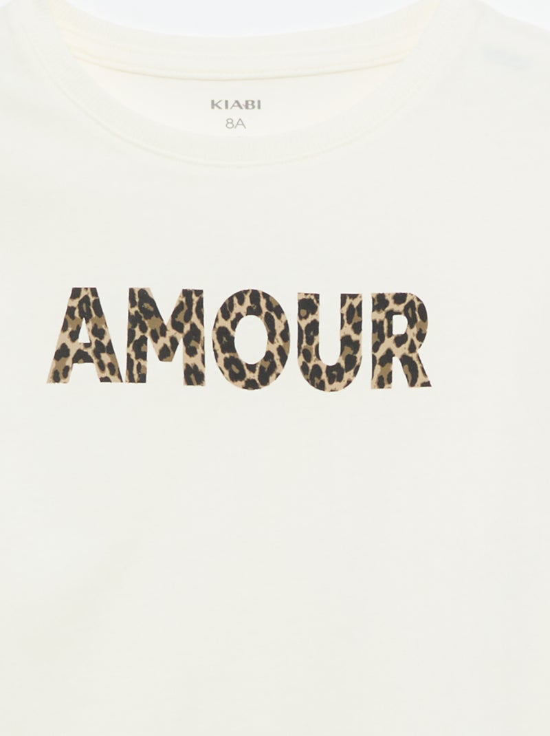 T-shirt stampata fantasia Bianco - Kiabi