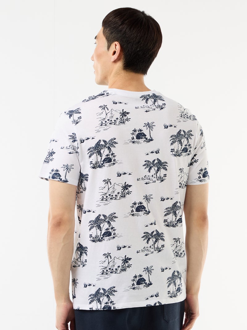 T-shirt stampata fantasia Bianco - Kiabi
