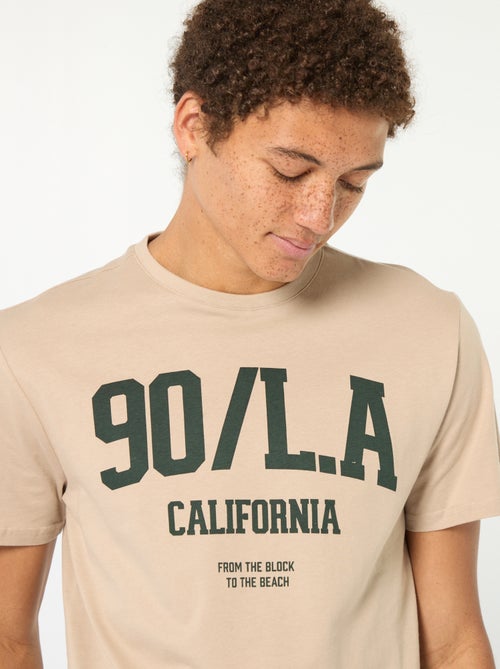 T-shirt stampata in cotone tinta unita - Kiabi