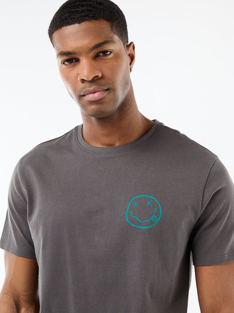 T-shirt stampata 'Nirvana' Grigio - Kiabi