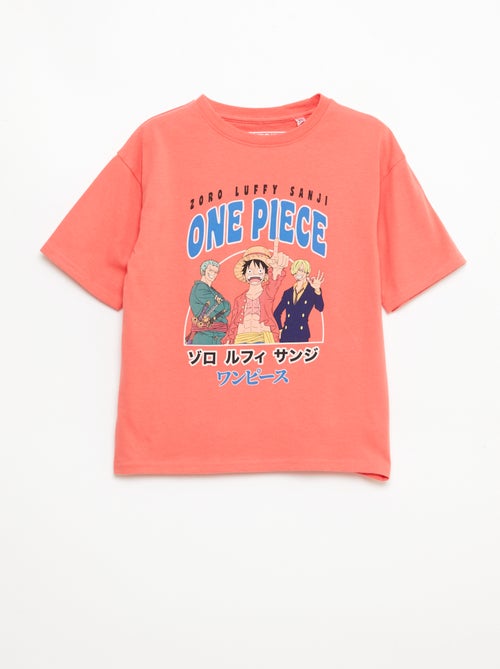 T-shirt stampata 'One piece' maniche corte in cotone - Kiabi