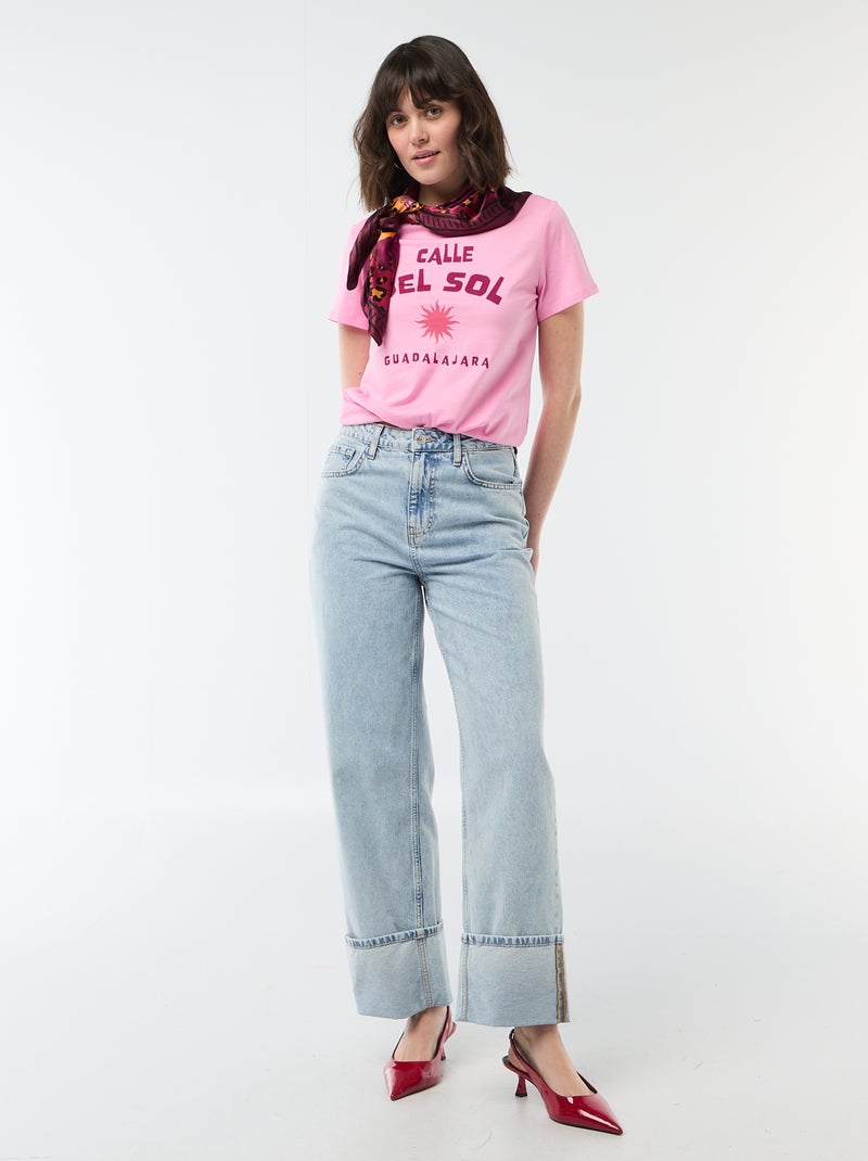 T-shirt stampata Rosa - Kiabi