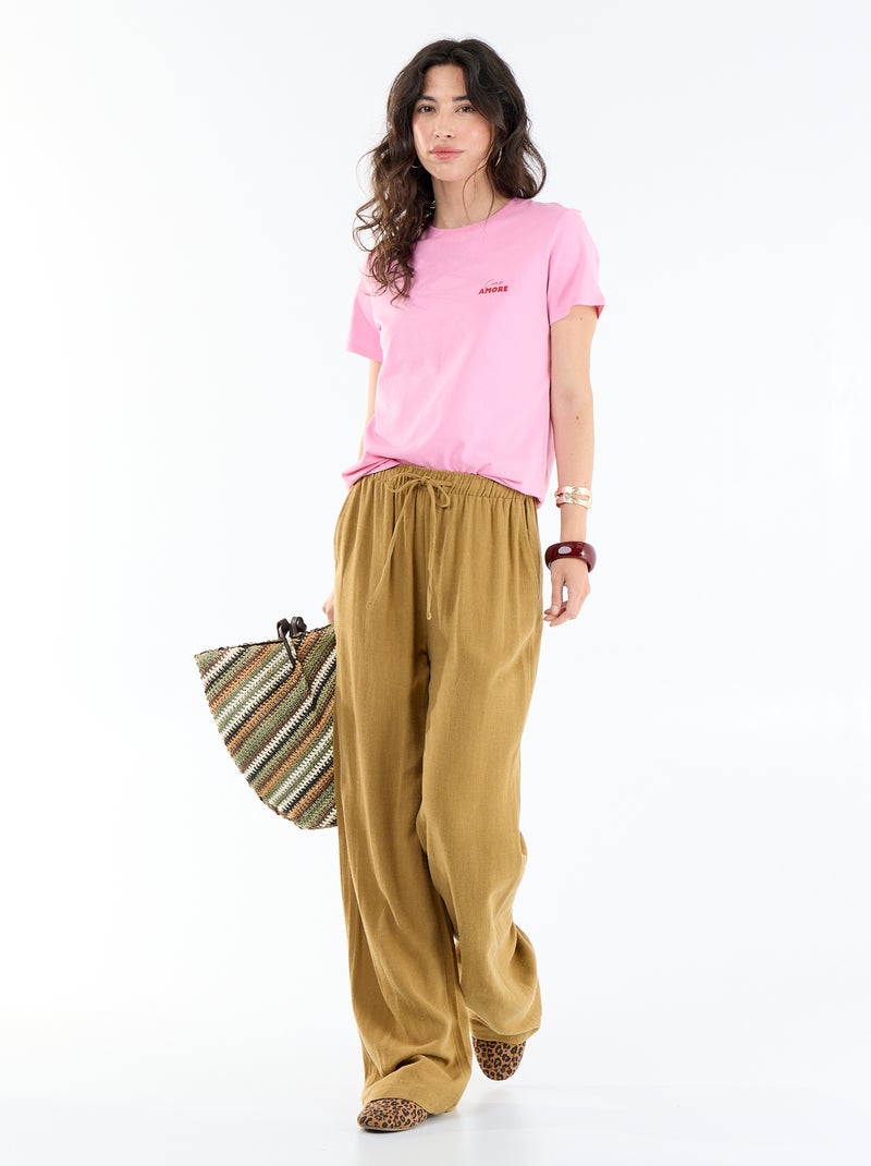 T-shirt stampata Rosa - Kiabi