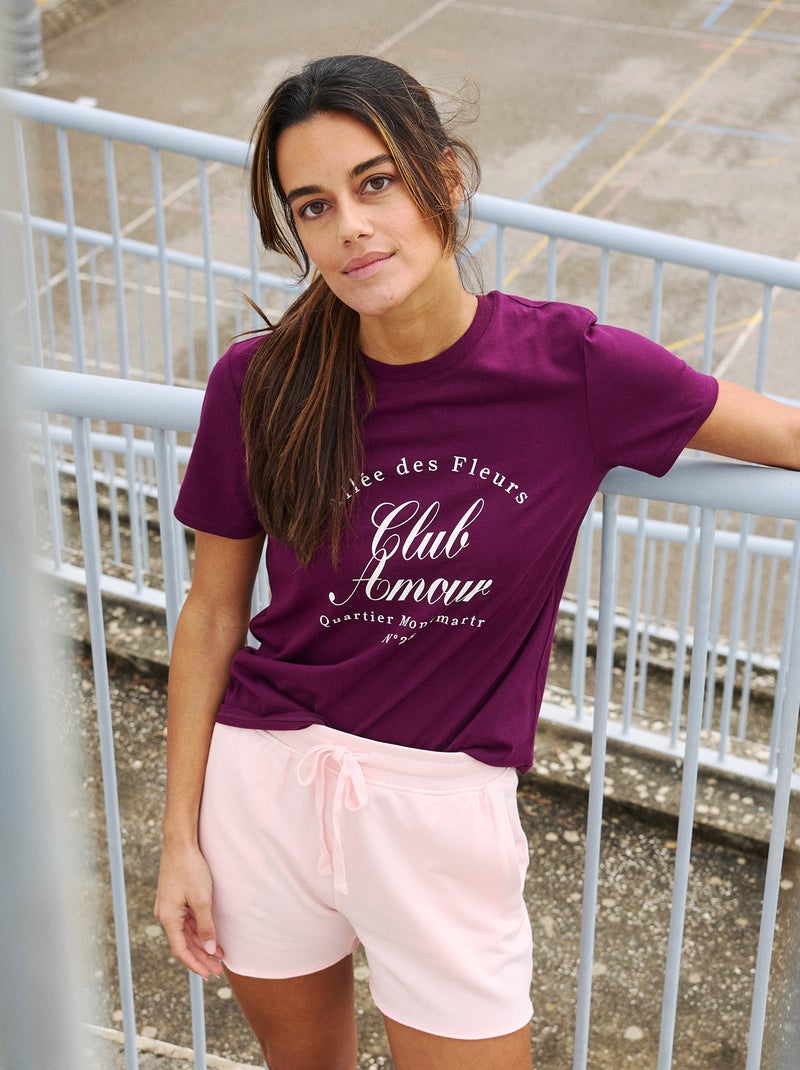 T-shirt stampata Viola - Kiabi