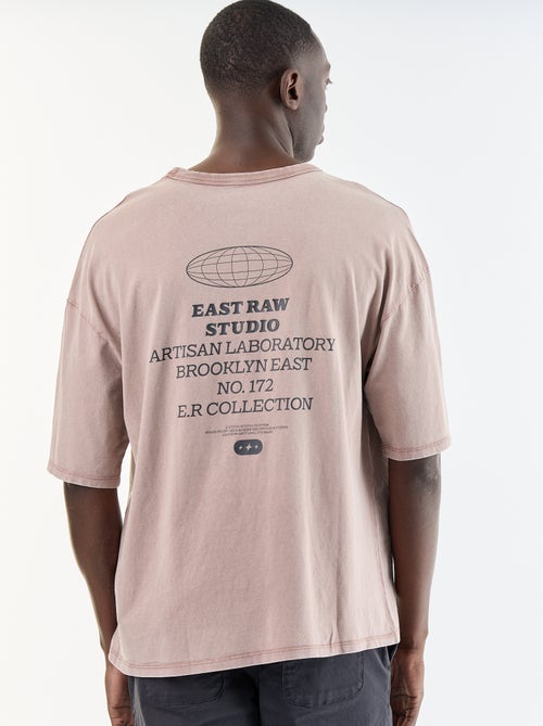 T-shirt stampato a maniche corte stile vintage - Kiabi