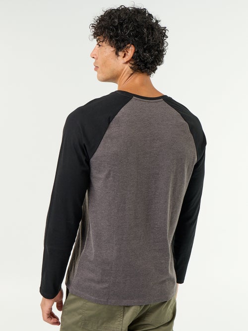 T-shirt stampato con maniche lunghe raglan - Kiabi