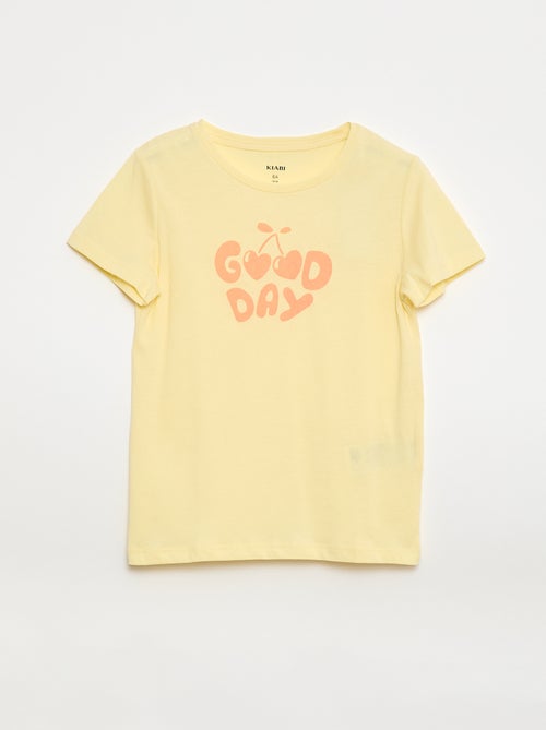 T-shirt stampato con messaggio a maniche corte - Kiabi