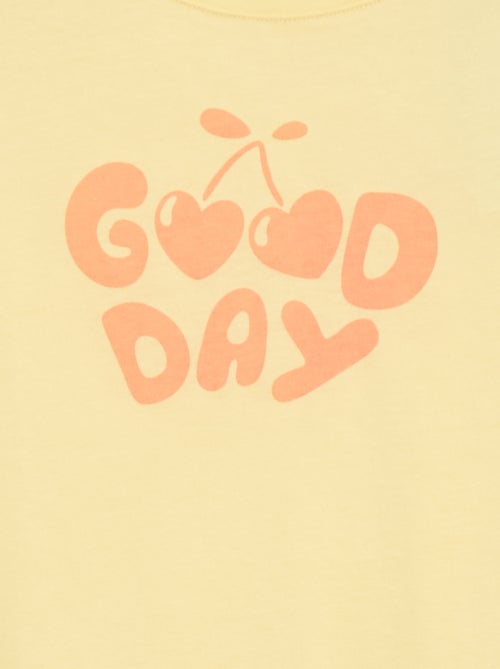 T-shirt stampato con messaggio a maniche corte - Kiabi
