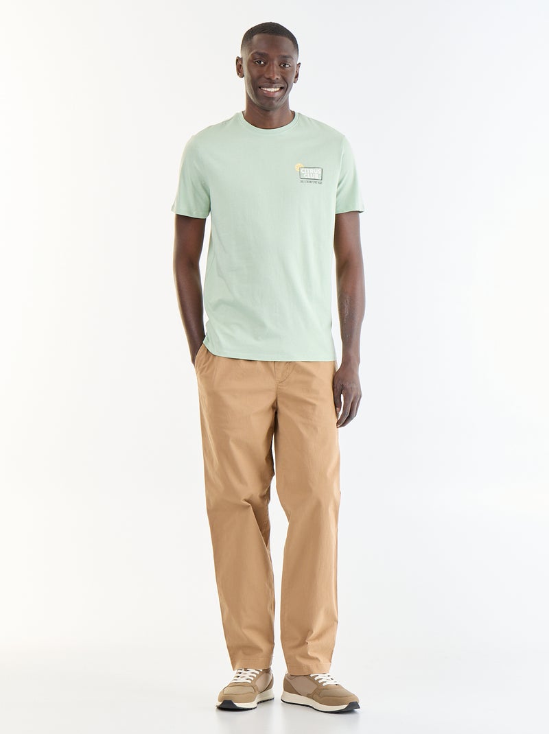 T-shirt stampato fantasia a maniche corte Verde - Kiabi
