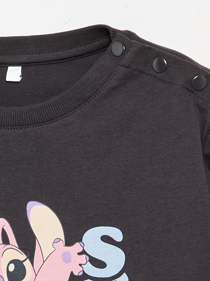 T-shirt 'Stitch' - collezione facile da indossare Nero - Kiabi