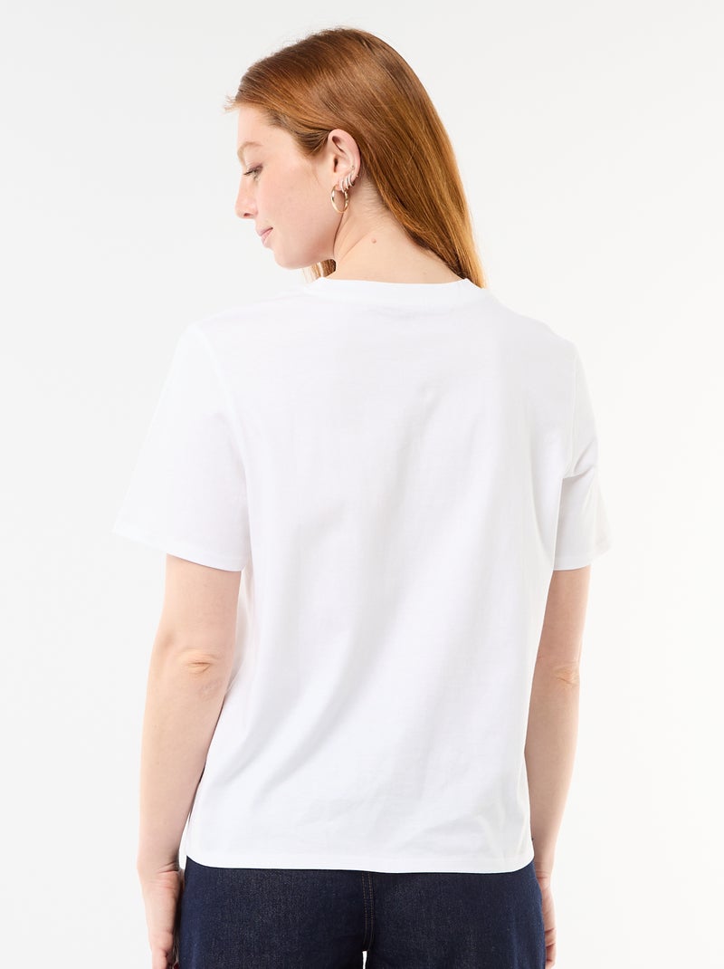 T-shirt 'Stitch' 'Disney' Blanc - Kiabi