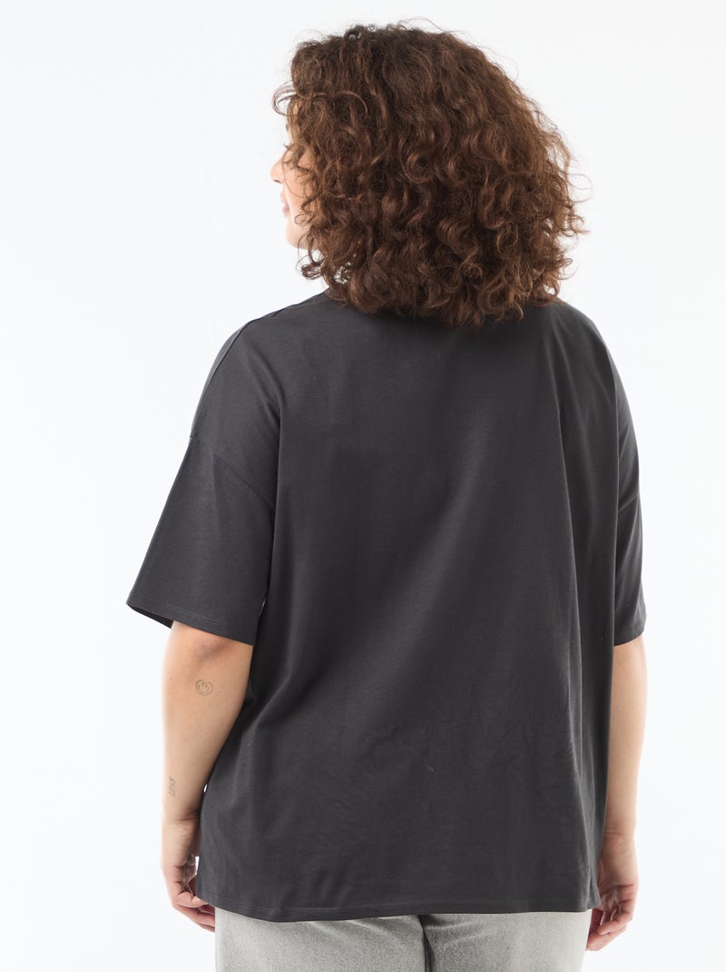 T-shirt 'Stitch' 'Disney' manches courtes Noir - Kiabi