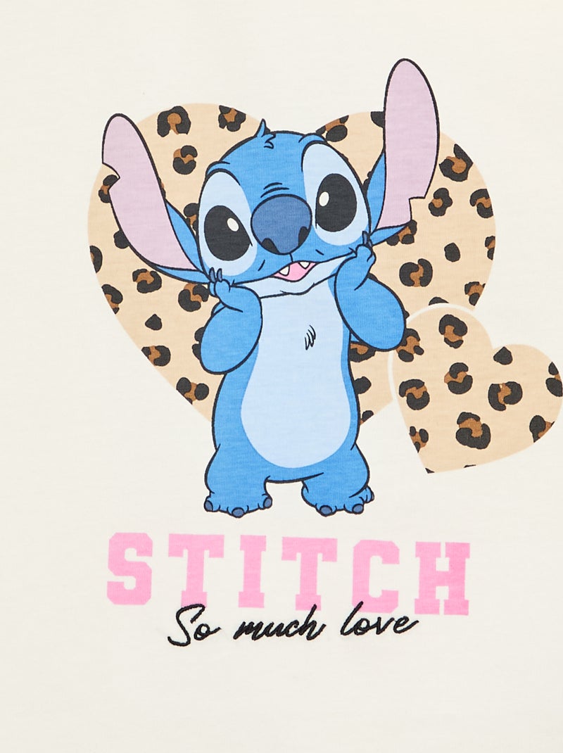 T-Shirt 'Stitch' – Kollektion zum einfachen Anziehen Weiß - Kiabi