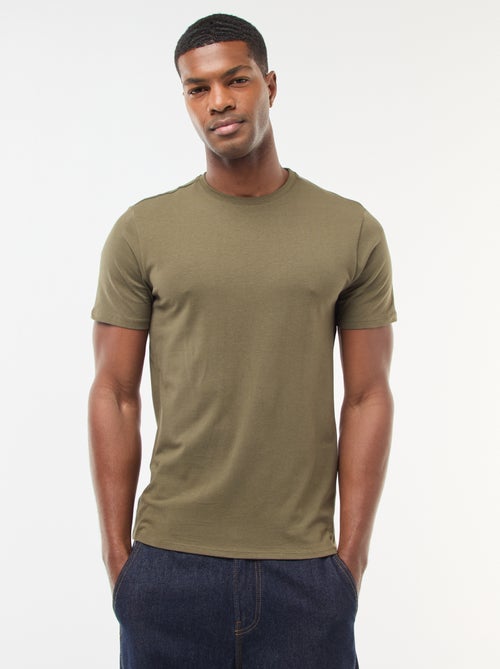 T-shirt tinta unita - Slim fit - Kiabi